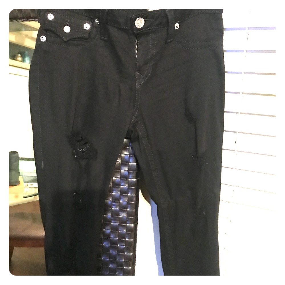 Distressed Skinny True Religion Jeans